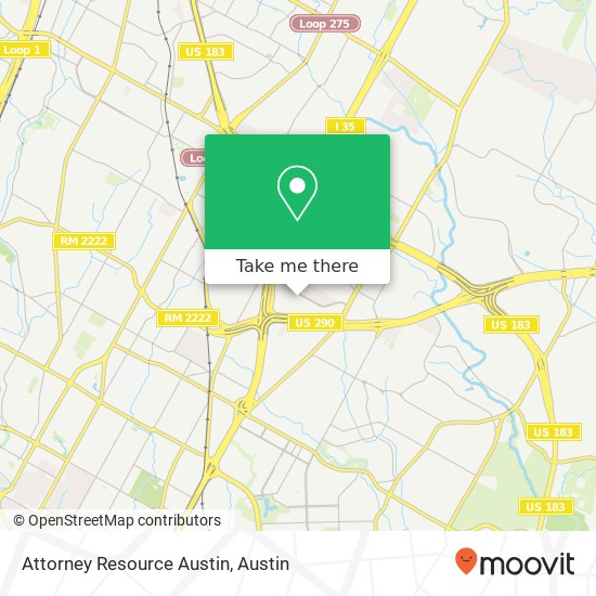 Attorney Resource Austin map