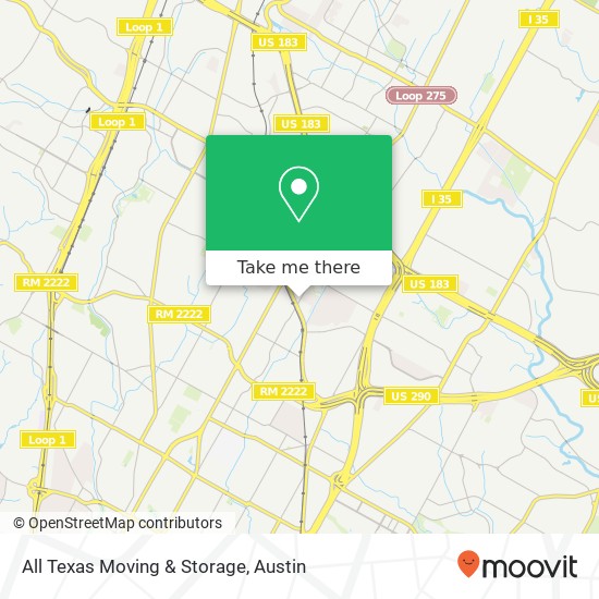 All Texas Moving & Storage map