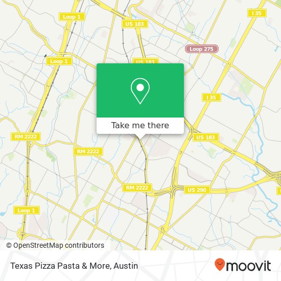 Texas Pizza Pasta & More map