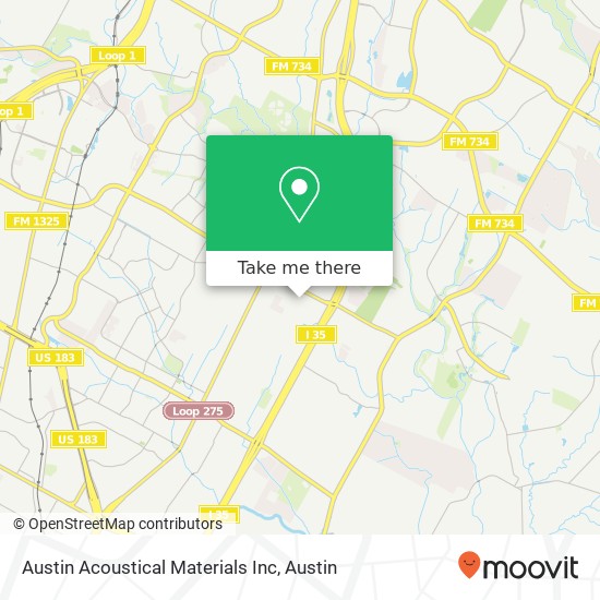 Mapa de Austin Acoustical Materials Inc