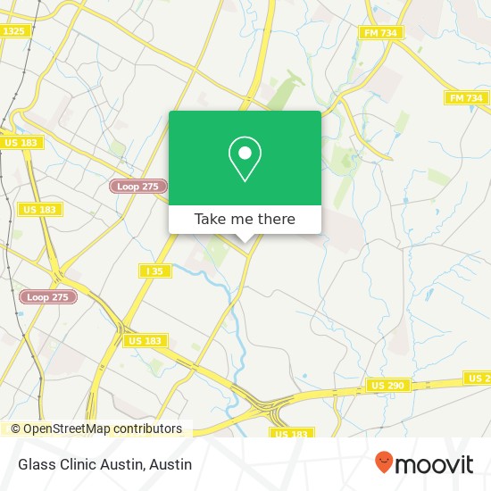 Mapa de Glass Clinic Austin