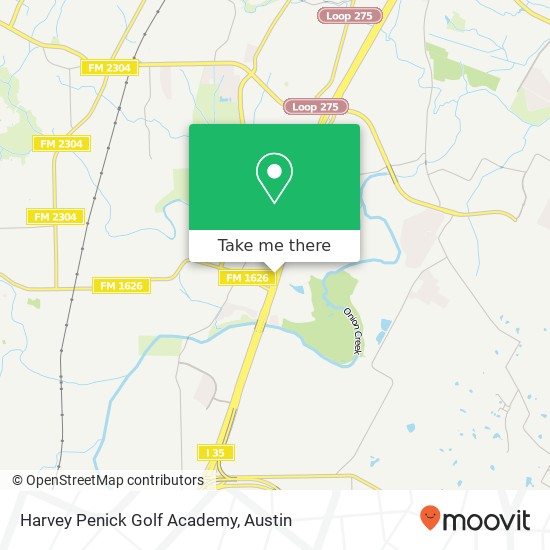 Harvey Penick Golf Academy map