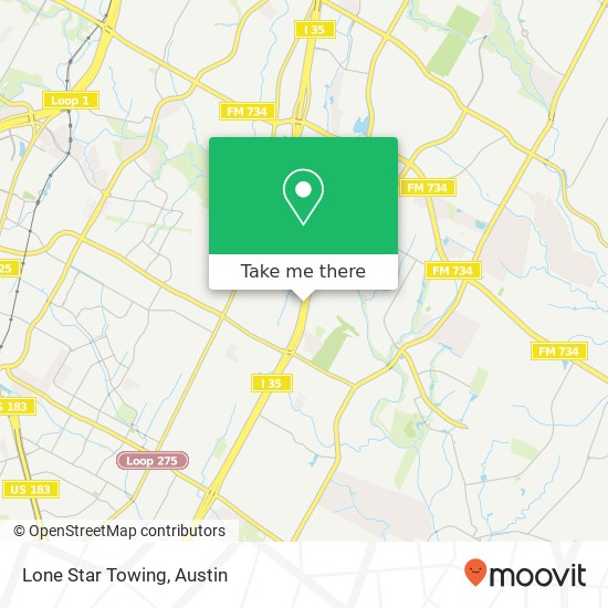 Lone Star Towing map