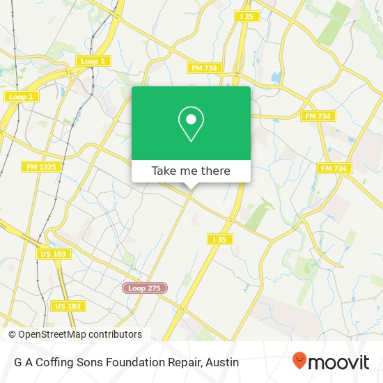 Mapa de G A Coffing Sons Foundation Repair