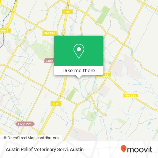 Austin Relief Veterinary Servi map