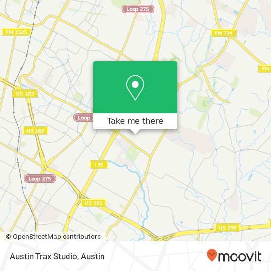 Austin Trax Studio map