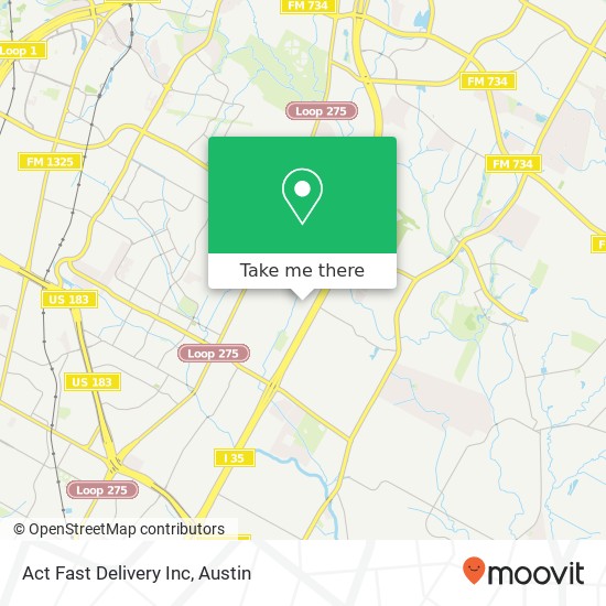 Mapa de Act Fast Delivery Inc