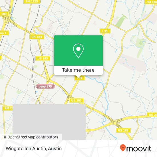 Mapa de Wingate Inn Austin