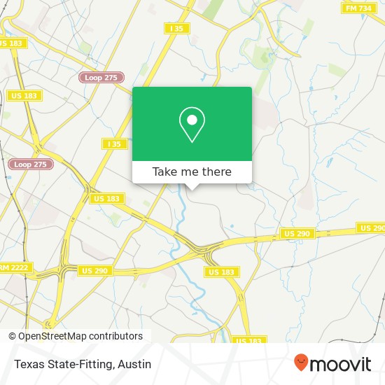 Mapa de Texas State-Fitting