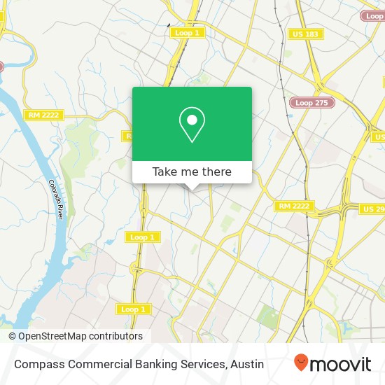 Compass Commercial Banking Services map