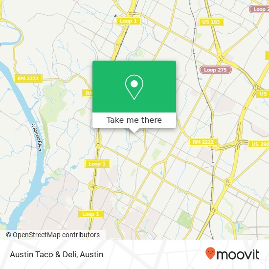 Mapa de Austin Taco & Deli