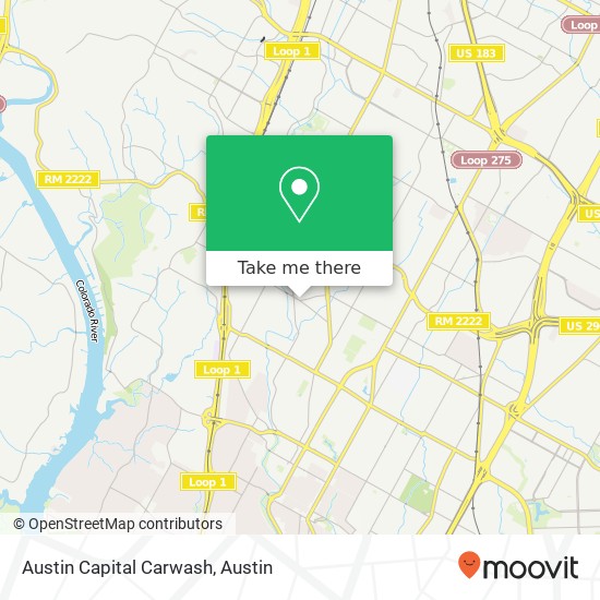 Austin Capital Carwash map