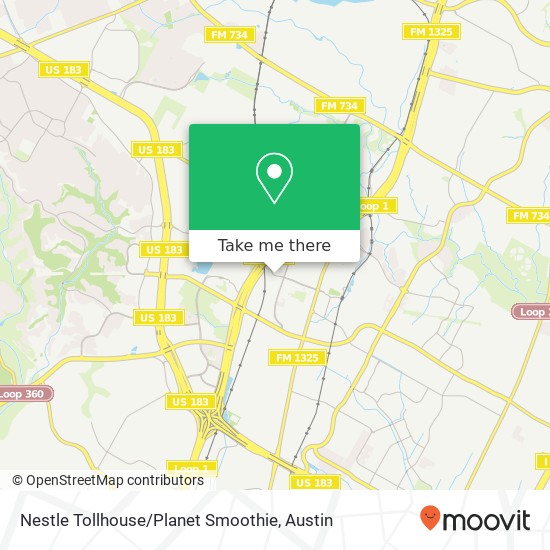 Mapa de Nestle Tollhouse / Planet Smoothie