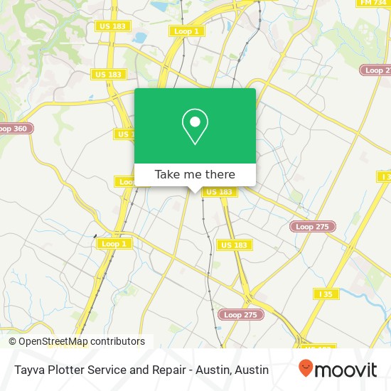 Tayva Plotter Service and Repair - Austin map