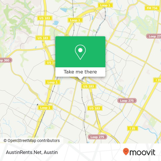 Mapa de AustinRents.Net