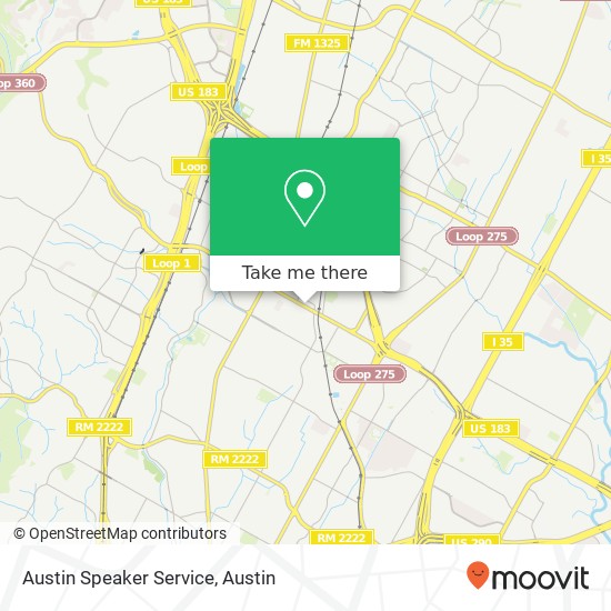 Austin Speaker Service map