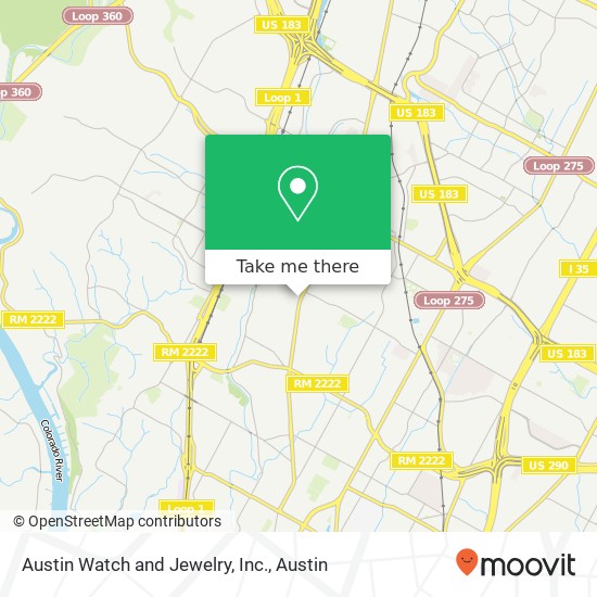 Austin Watch and Jewelry, Inc. map