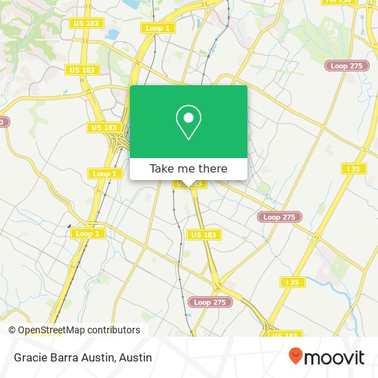 Mapa de Gracie Barra Austin