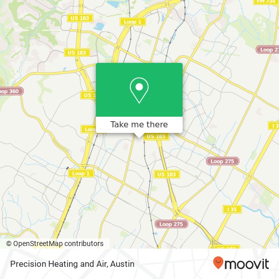 Mapa de Precision Heating and Air