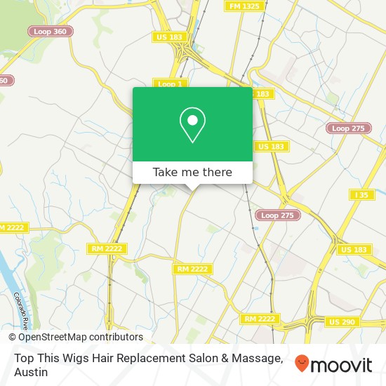 Mapa de Top This Wigs Hair Replacement Salon & Massage