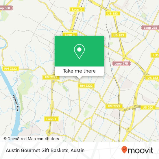 Austin Gourmet Gift Baskets map