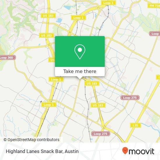 Highland Lanes Snack Bar map