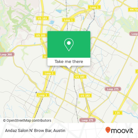 Andaz Salon N' Brow Bar map