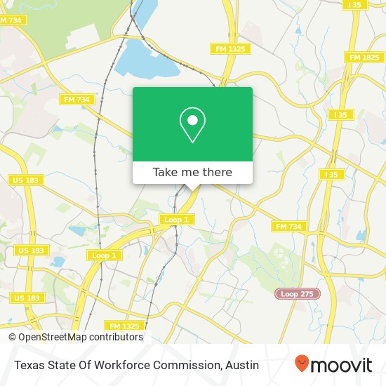 Mapa de Texas State Of Workforce Commission