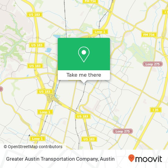 Mapa de Greater Austin Transportation Company