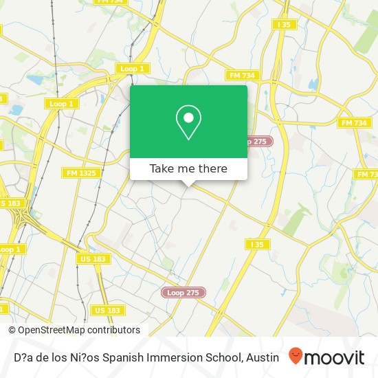 Mapa de D?a de los Ni?os Spanish Immersion School