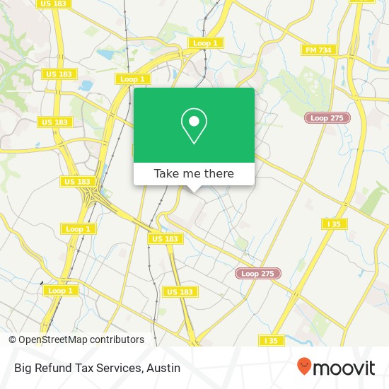 Big Refund Tax Services map