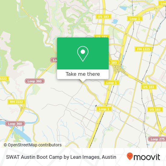 SWAT Austin Boot Camp by Lean Images map