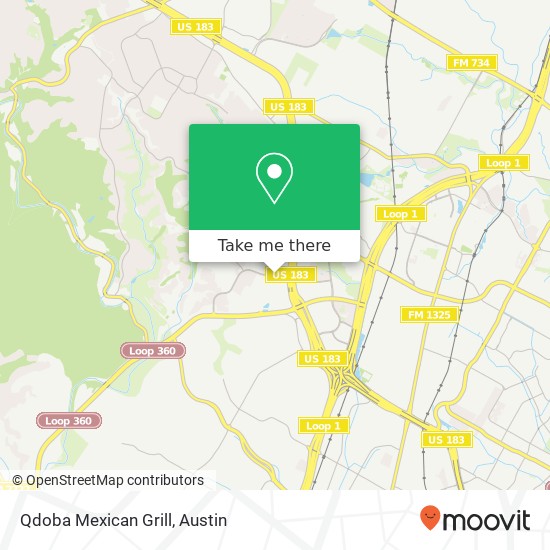 Mapa de Qdoba Mexican Grill