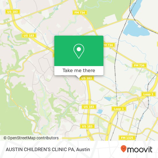 AUSTIN CHILDREN'S CLINIC PA map