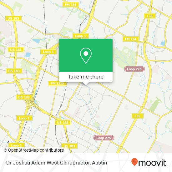 Dr Joshua Adam West Chiropractor map