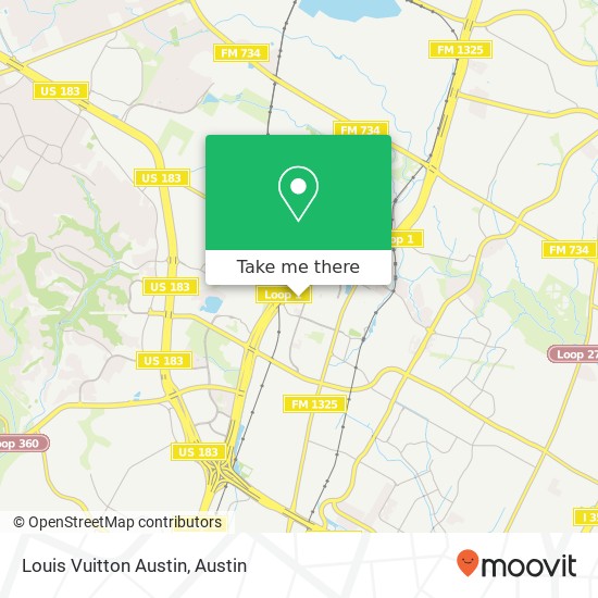 Louis Vuitton Austin map