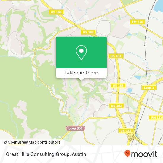 Great Hills Consulting Group map