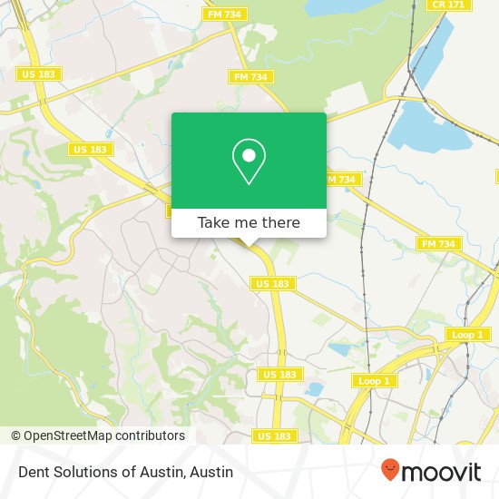 Mapa de Dent Solutions of Austin