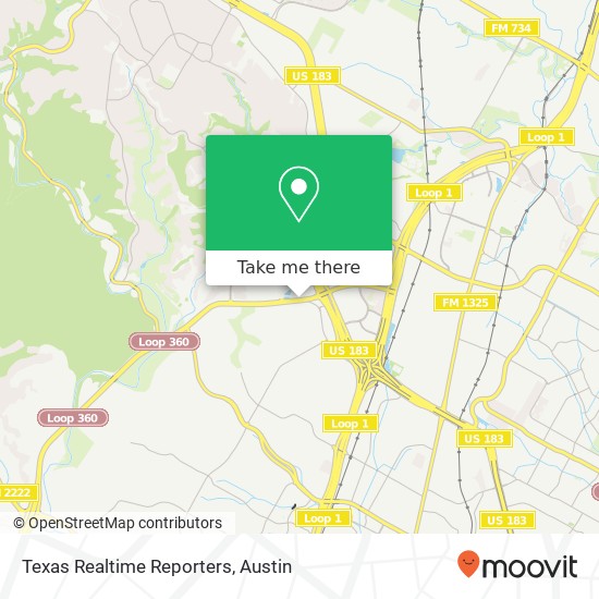 Mapa de Texas Realtime Reporters