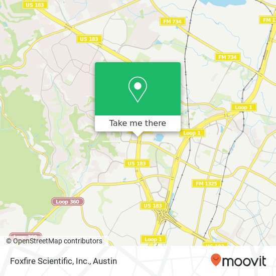 Foxfire Scientific, Inc. map