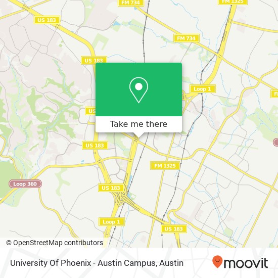 University Of Phoenix - Austin Campus map