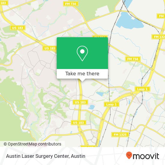 Mapa de Austin Laser Surgery Center