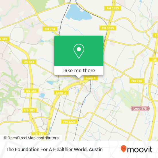 Mapa de The Foundation For A Healthier World