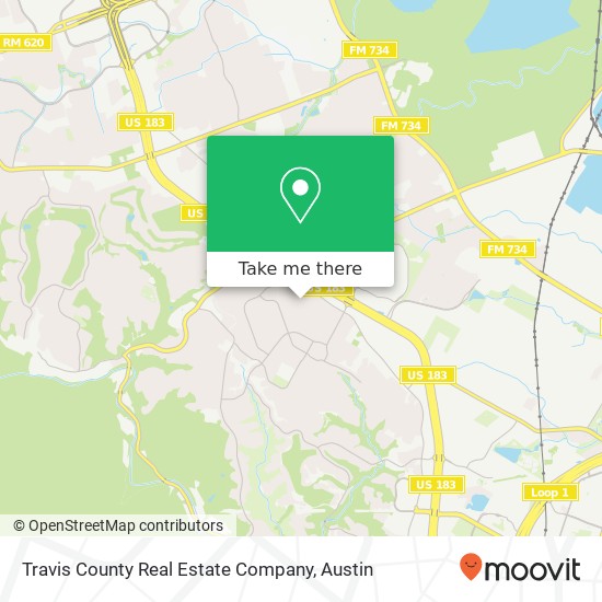 Mapa de Travis County Real Estate Company