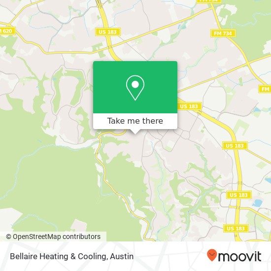 Bellaire Heating & Cooling map