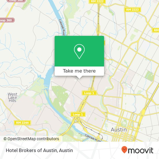 Mapa de Hotel Brokers of Austin