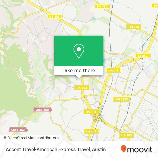 Mapa de Accent Travel-American Express Travel