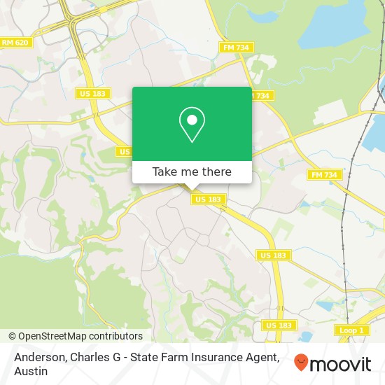 Mapa de Anderson, Charles G - State Farm Insurance Agent