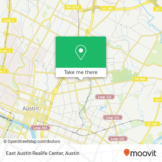 Mapa de East Austin Realife Center