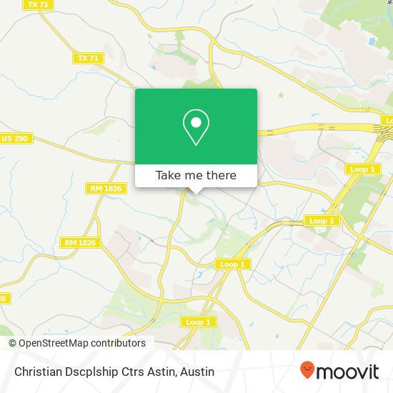 Mapa de Christian Dscplship Ctrs Astin